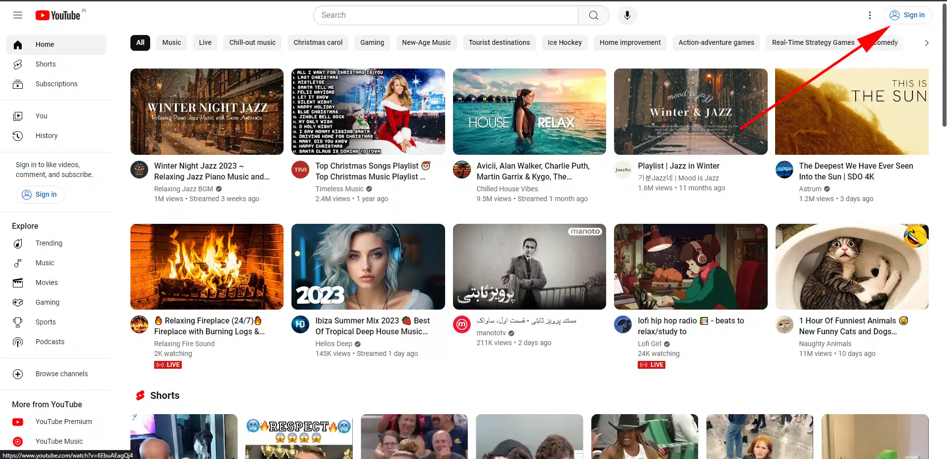 باز کردن یوتیوب در مرور گر