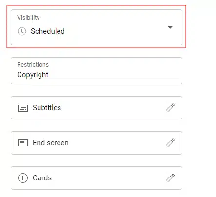 چگونه زمان انتشار ویدیو از قبل زمان بندی شده را تغییر دهیم؟